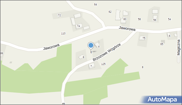 Wilczkowice, Brzozowe Wzgórze, 6, mapa Wilczkowice