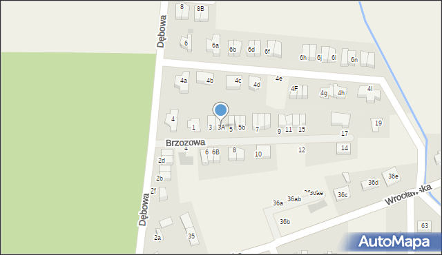 Wilczyce, Brzozowa, 3A, mapa Wilczyce