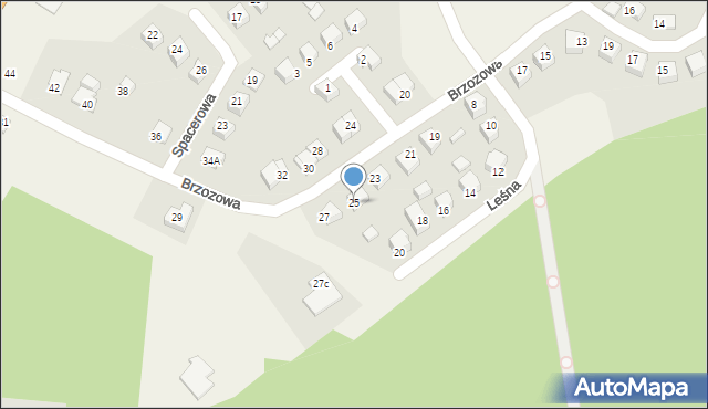 Wilkasy, Brzozowa, 25, mapa Wilkasy