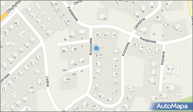 Wilkasy, Brzozowa, 3, mapa Wilkasy