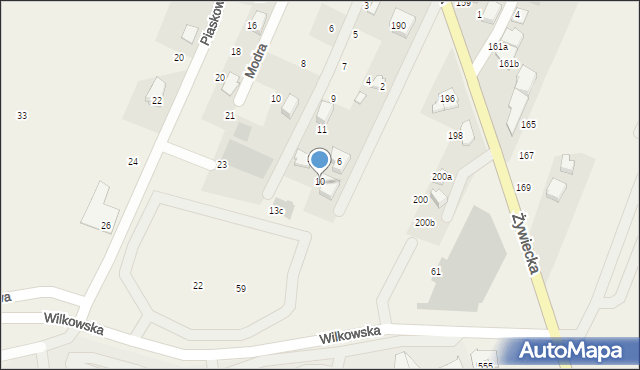 Wilkowice, Bratków, 10, mapa Wilkowice