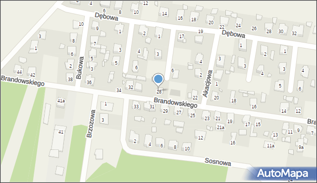 Wilkowyja, Brandowskiego Alfreda, 28, mapa Wilkowyja