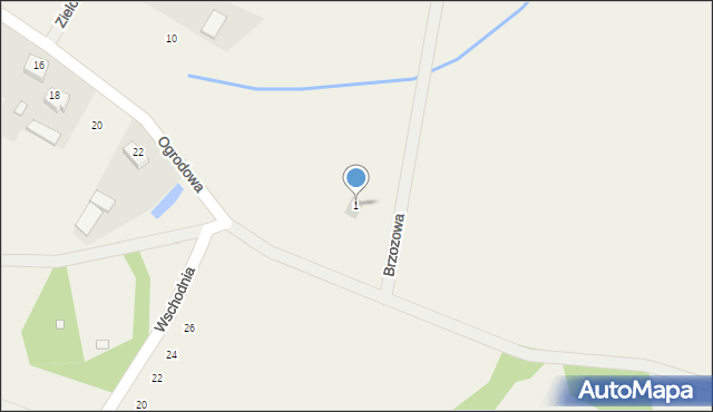 Wińsko, Brzozowa, 1, mapa Wińsko