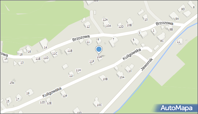 Wisła, Brzozowa, 11A, mapa Wisła