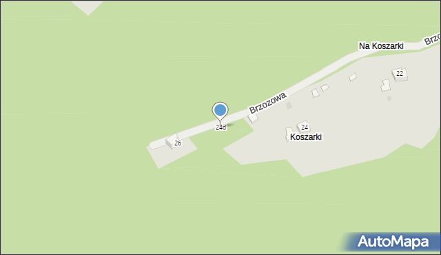 Wisła, Brzozowa, 24d, mapa Wisła