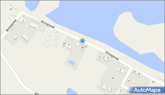 Wiślinka, Brzegowa, 6a, mapa Wiślinka