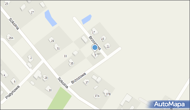 Wiślinka, Brzozowa, 3, mapa Wiślinka