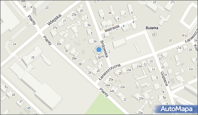 Włocławek, Brdowska, 1a, mapa Włocławka