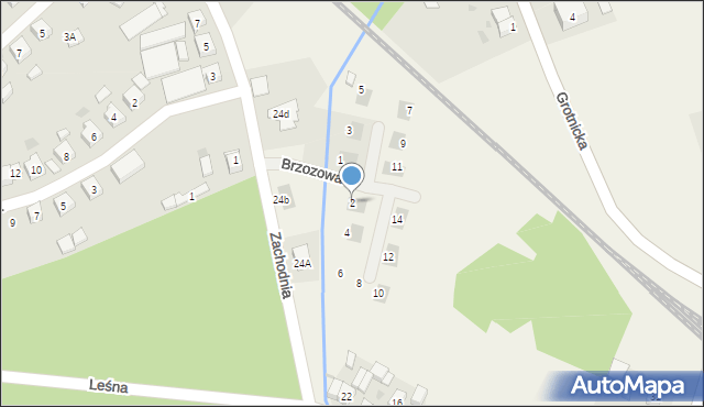 Włoszakowice, Brzozowa, 2, mapa Włoszakowice