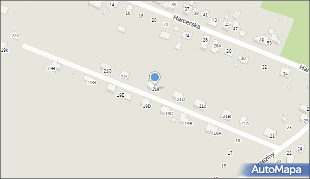 Wojkowice, Brzeziny, 21e, mapa Wojkowice