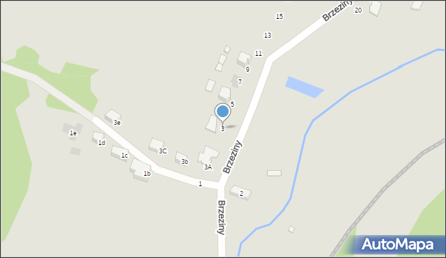 Wojkowice, Brzeziny, 3, mapa Wojkowice