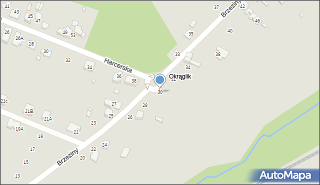 Wojkowice, Brzeziny, 30, mapa Wojkowice