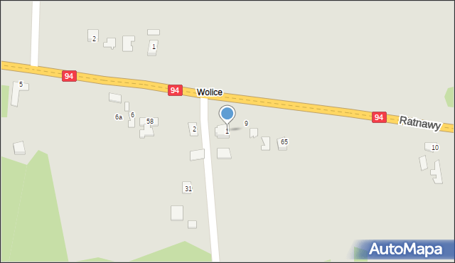 Wojnicz, Braci Gładyszów, 1, mapa Wojnicz