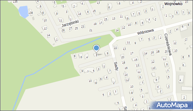 Wojnówko, Brzoskwiniowa, 2, mapa Wojnówko