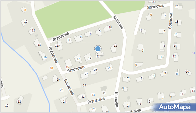 Wójtowo, Brzozowa, 21, mapa Wójtowo