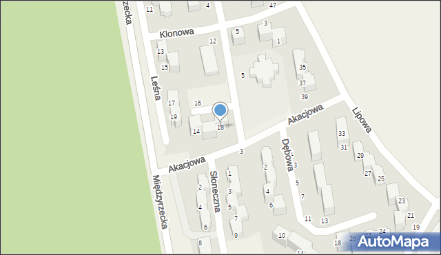 Wola, Brzozowa, 18, mapa Wola