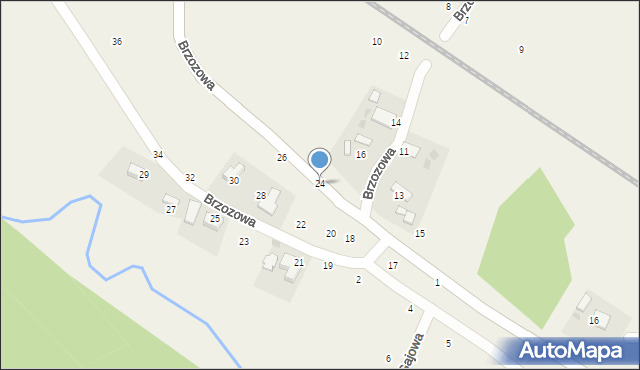 Wola Filipowska, Brzozowa, 24, mapa Wola Filipowska