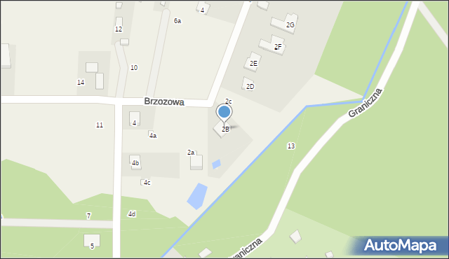 Wola Mrokowska, Brzozowa, 2B, mapa Wola Mrokowska