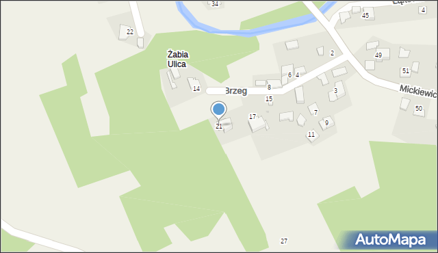 Wola Radziszowska, Brzeg, 21, mapa Wola Radziszowska