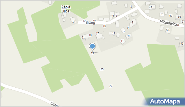 Wola Radziszowska, Brzeg, 23, mapa Wola Radziszowska