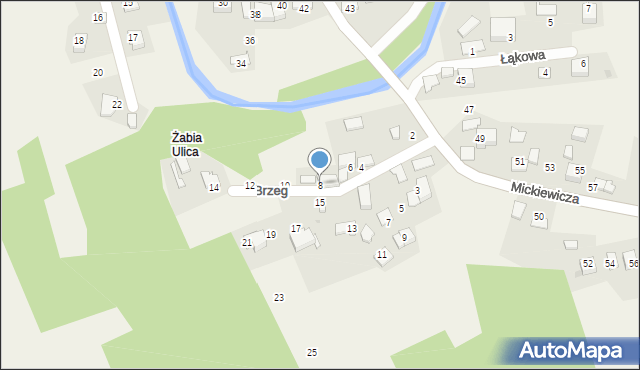 Wola Radziszowska, Brzeg, 8, mapa Wola Radziszowska