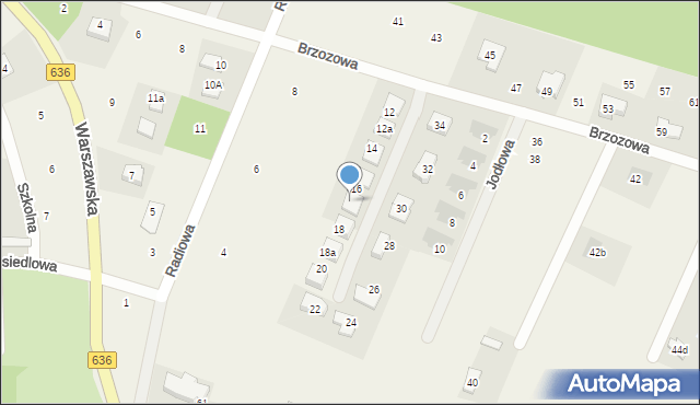 Wola Rasztowska, Brzozowa, 16a, mapa Wola Rasztowska