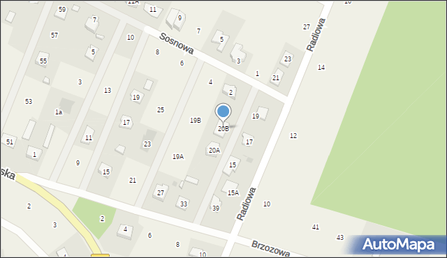 Wola Rasztowska, Brzozowa, 20B, mapa Wola Rasztowska