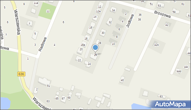 Wola Rasztowska, Brzozowa, 26, mapa Wola Rasztowska