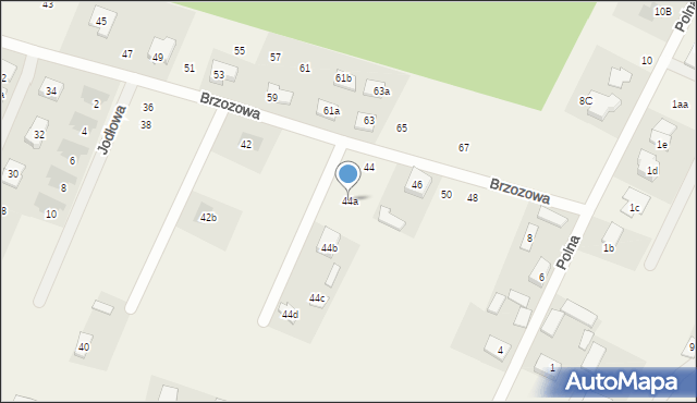 Wola Rasztowska, Brzozowa, 44a, mapa Wola Rasztowska