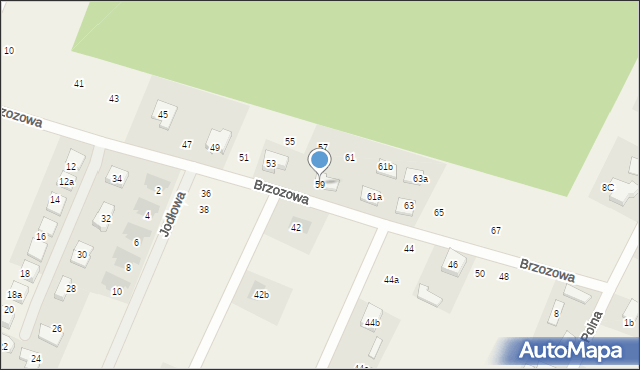 Wola Rasztowska, Brzozowa, 59, mapa Wola Rasztowska