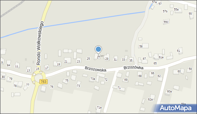 Wolbrom, Brzozowska, 27, mapa Wolbrom
