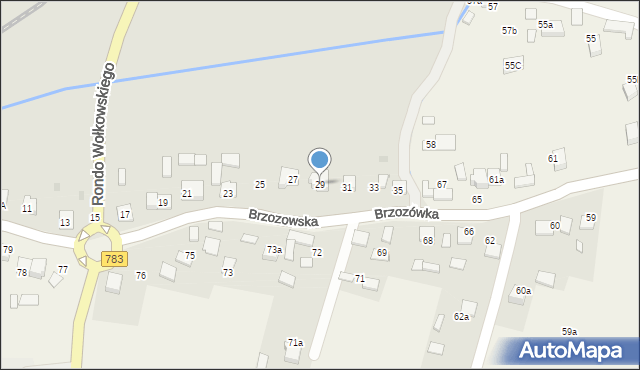 Wolbrom, Brzozowska, 29, mapa Wolbrom