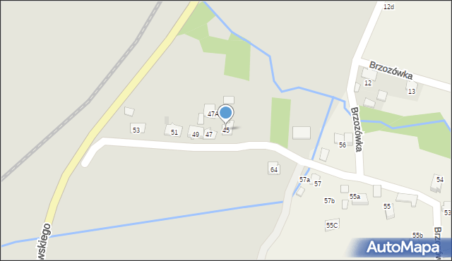 Wolbrom, Brzozowska, 45, mapa Wolbrom