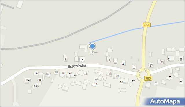 Wolbrom, Brzozowska, 7, mapa Wolbrom