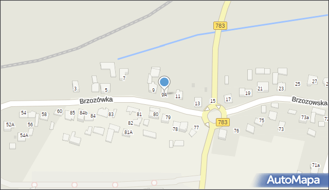 Wolbrom, Brzozowska, 9A, mapa Wolbrom