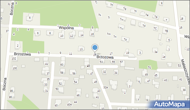 Wólka Mińska, Brzozowa, 15, mapa Wólka Mińska