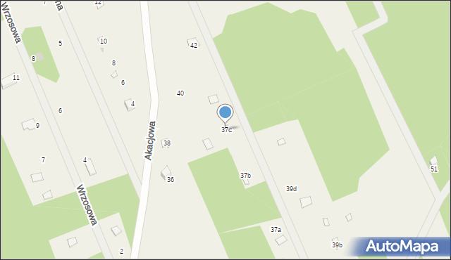 Wólka-Wojciechówek, Brzozowa, 37c, mapa Wólka-Wojciechówek