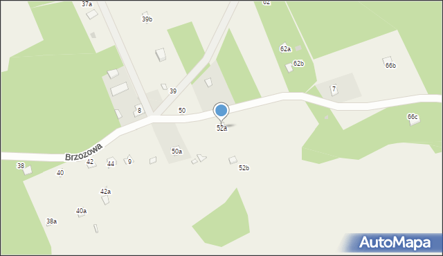 Wólka-Wojciechówek, Brzozowa, 52a, mapa Wólka-Wojciechówek