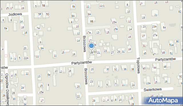 Wołomin, Brzozowa, 19, mapa Wołomin