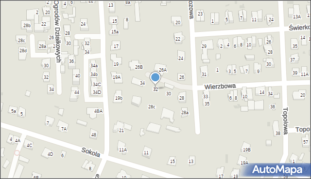 Wołomin, Brzozowa, 32, mapa Wołomin