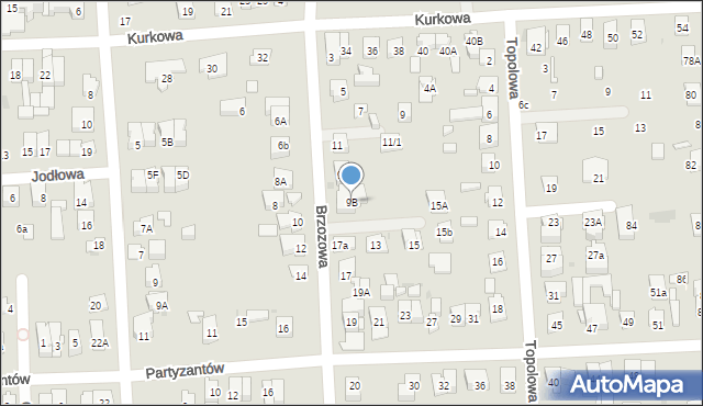 Wołomin, Brzozowa, 9B, mapa Wołomin