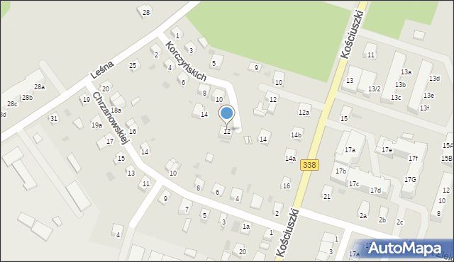 Wołów, Braci Korczyńskich, 12, mapa Wołów