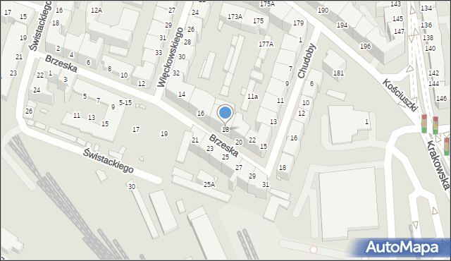 Wrocław, Brzeska, 18, mapa Wrocławia