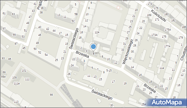 Wrocław, Brzeska, 6, mapa Wrocławia