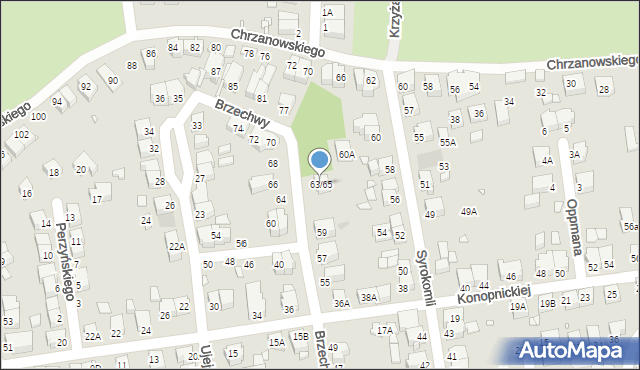 Wrocław, Brzechwy Jana, 63-65, mapa Wrocławia