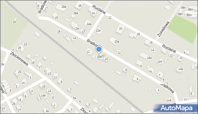 Wrocław, Bratkowa, 10A, mapa Wrocławia