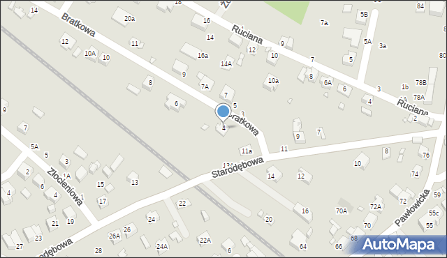 Wrocław, Bratkowa, 4, mapa Wrocławia