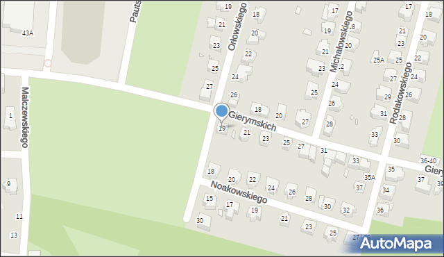 Wrocław, Braci Gierymskich, 19, mapa Wrocławia