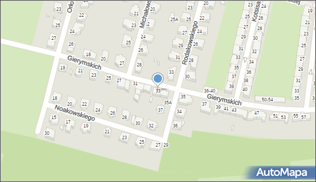 Wrocław, Braci Gierymskich, 33, mapa Wrocławia
