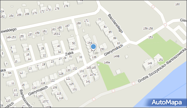 Wrocław, Braci Gierymskich, 138, mapa Wrocławia